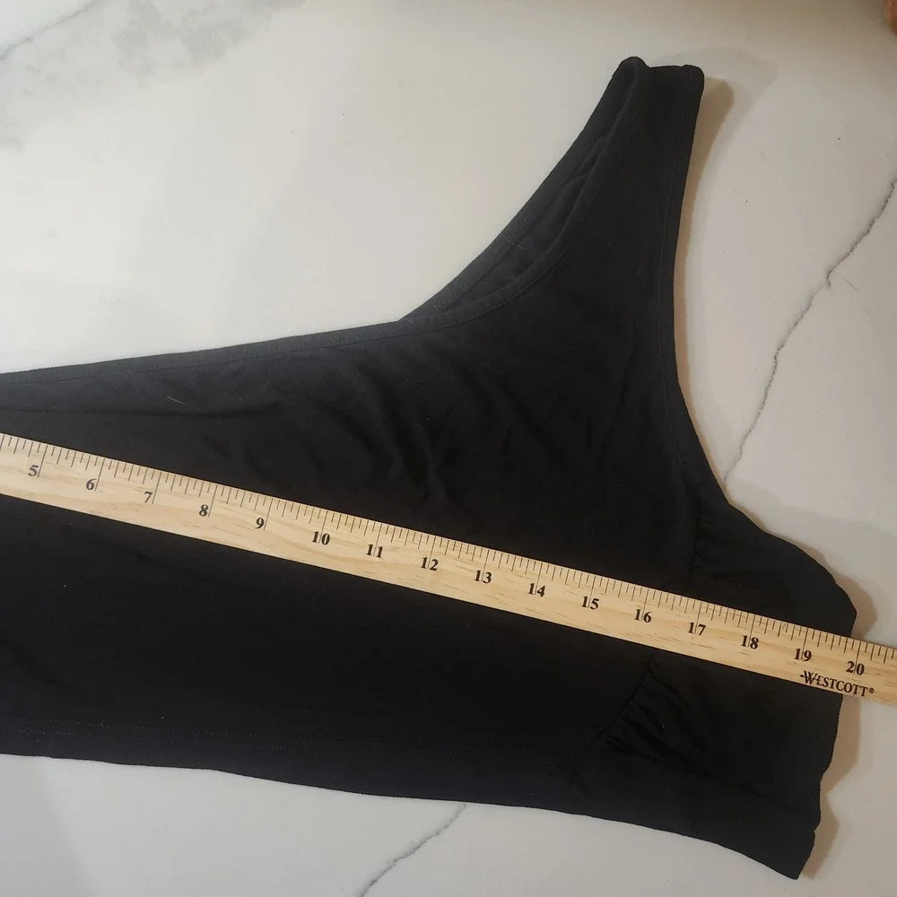 SHEIN Curve Black One Shoulder Cropped Tank Top Plus may fit smaller Size 4XL‎ - Picture 4 of 6